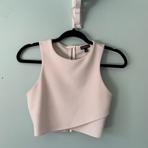 EXPRESS White Zip Crop Top